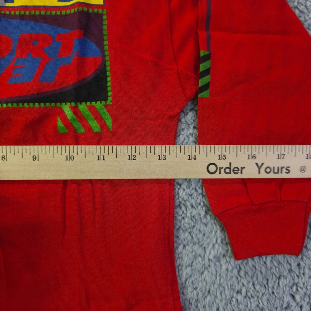 Vintage Levis Sport Jeans Red Long Sleeve Graphic T-Shirt Kids Size 6 NWT USA